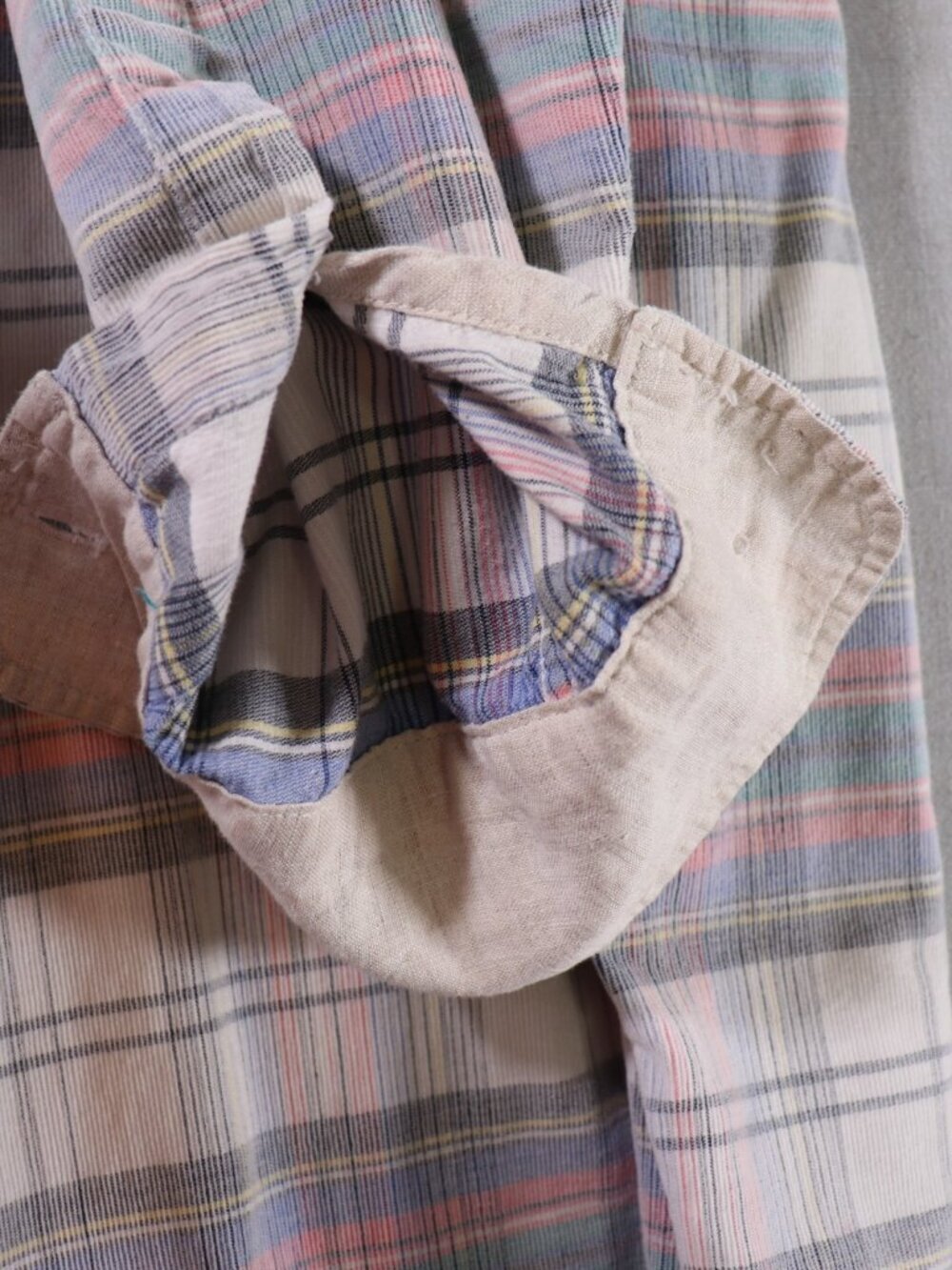 Tommy Bahama Mens 1XL Coastline Cloud Cream Soft Cord Plaid Long Sleeve Shirt - Picture 5 of 11